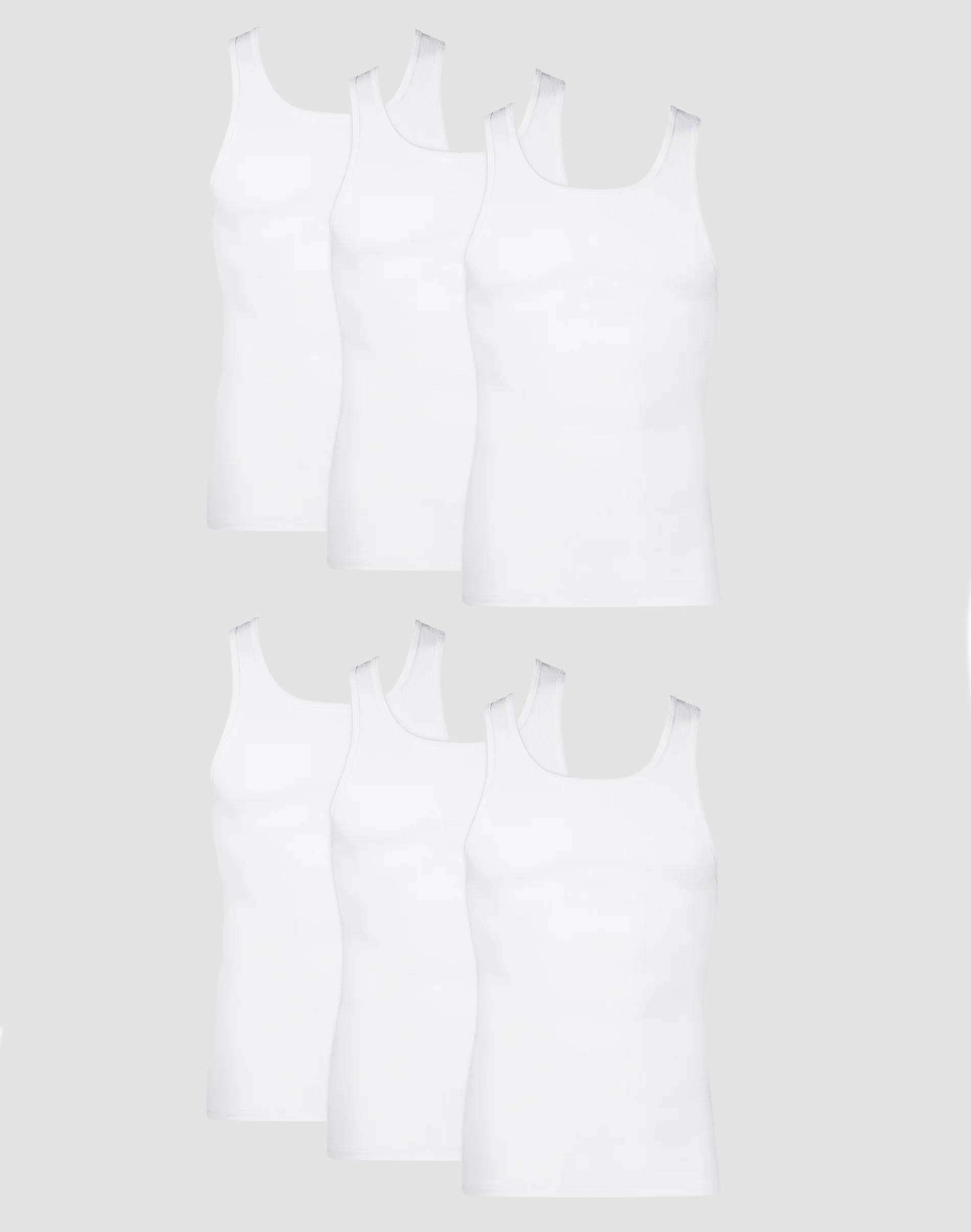 Hanes Men's Cotton Tank Undershirt, Moisture-Wicking, White, 6-Pack #372AP6