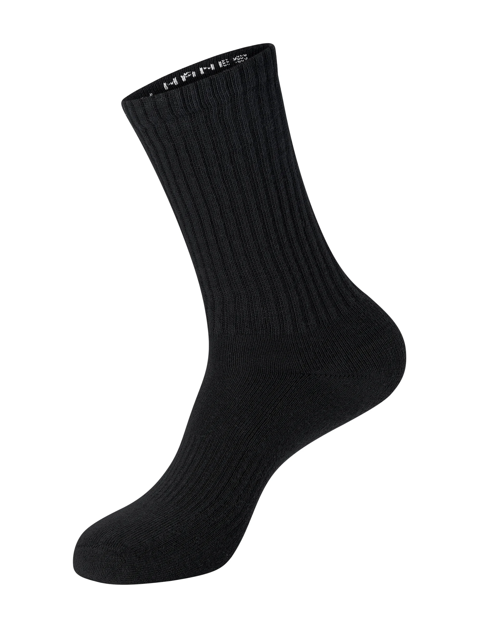 Hanes Unisex Plain Black Socks Pack, 6 Pairs, Crew Socks #PBS184
