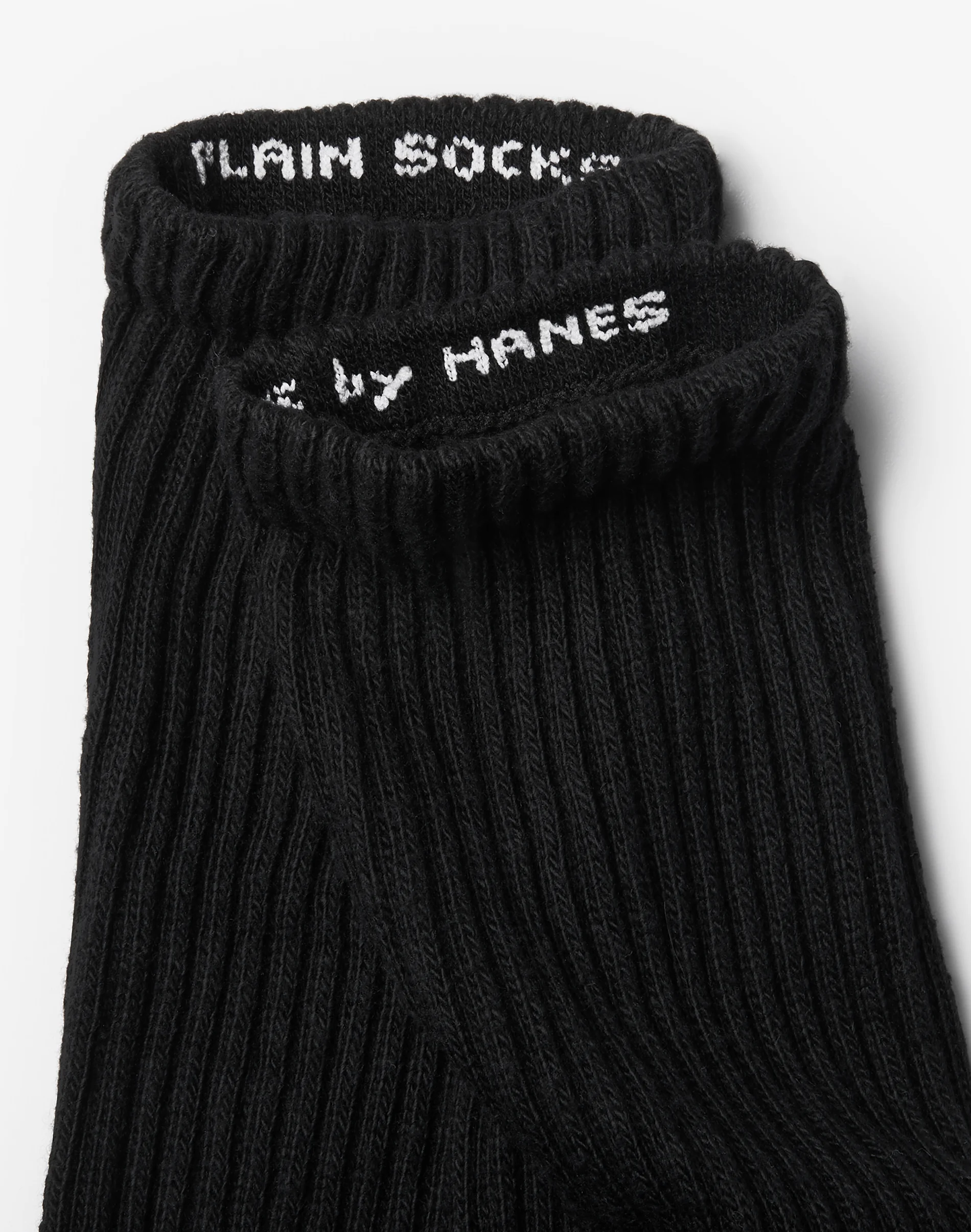 Hanes Unisex Plain Black Socks Pack, 6 Pairs, Crew Socks #PBS184