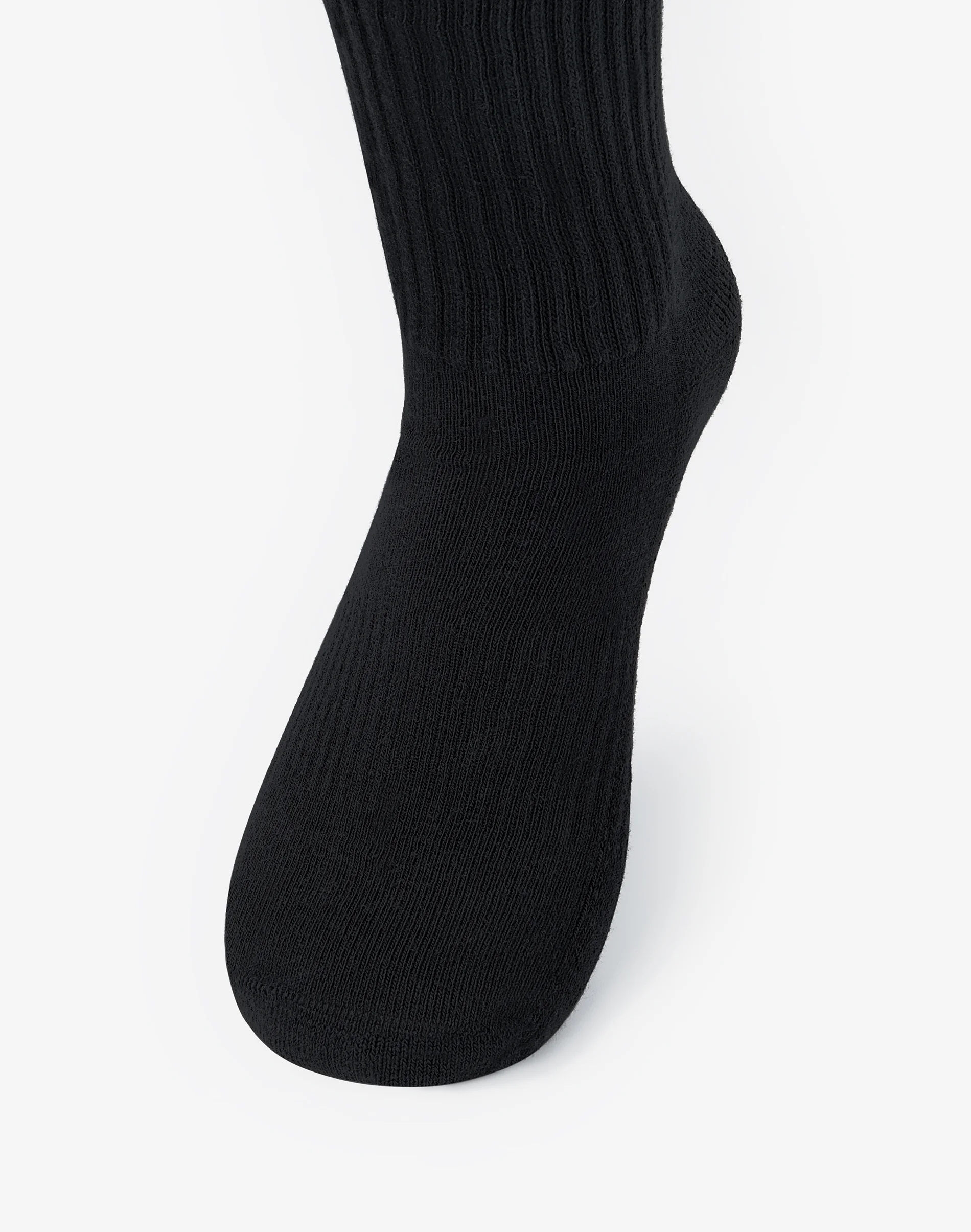 Hanes Unisex Plain Black Socks Pack, 6 Pairs, Crew Socks #PBS184