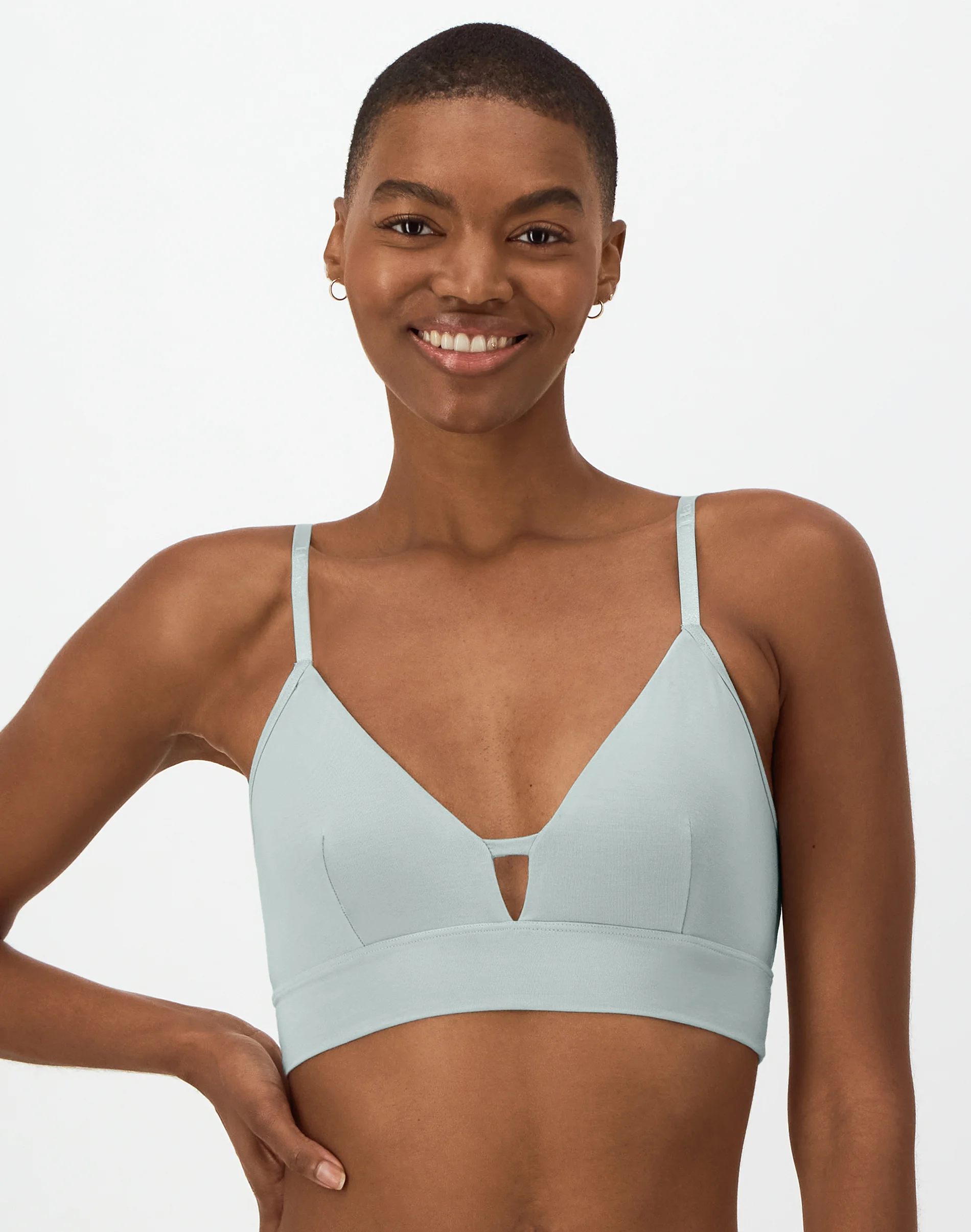 Hanes Originals Women's SuperSoft Longline Triangle Bralette #MHO110