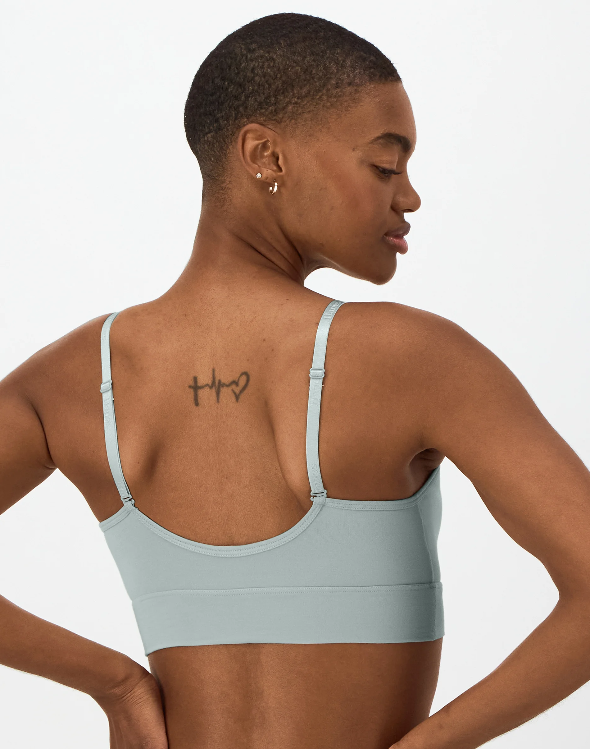 Hanes Originals Women's SuperSoft Longline Triangle Bralette #MHO110