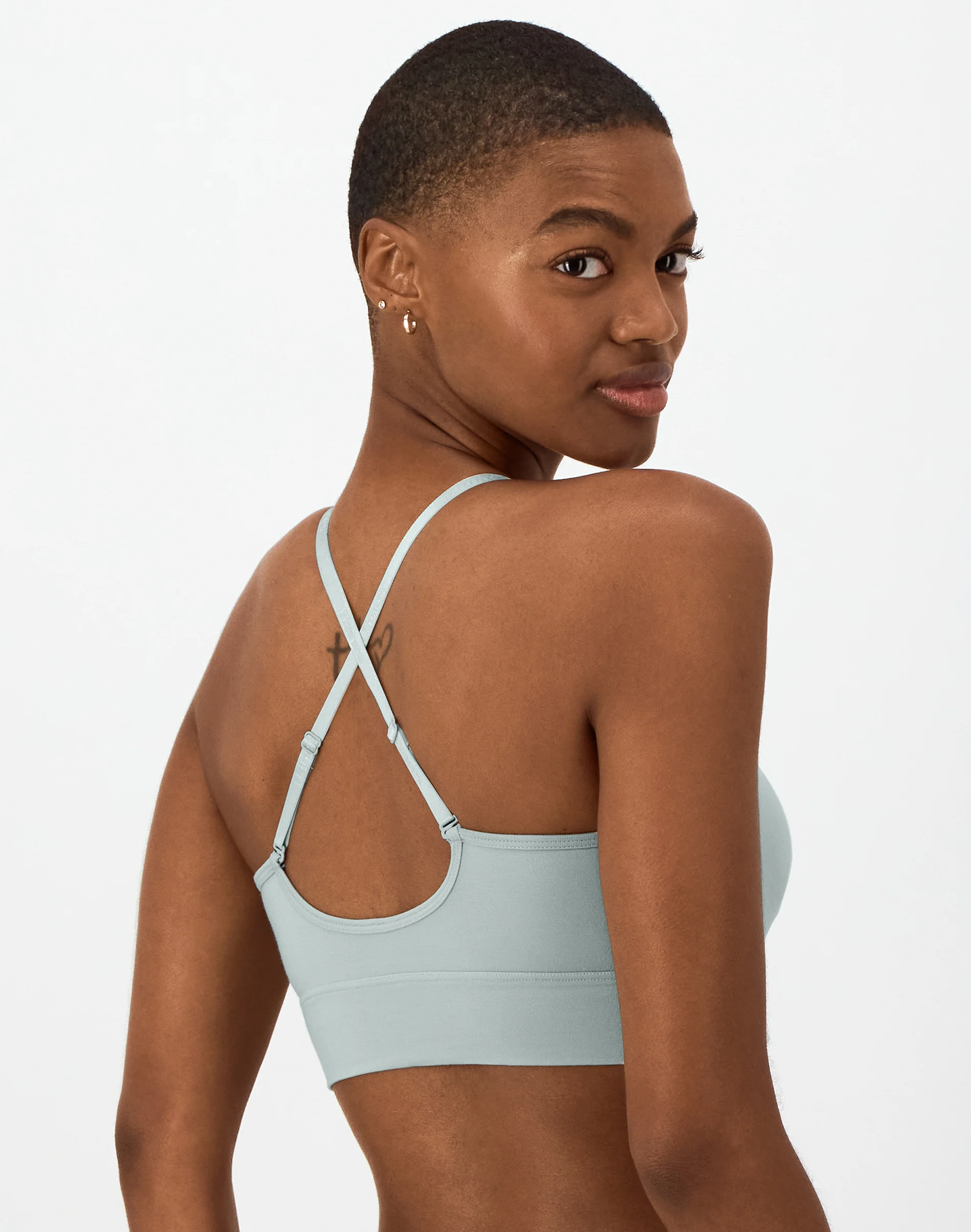 Hanes Originals Women's SuperSoft Longline Triangle Bralette #MHO110