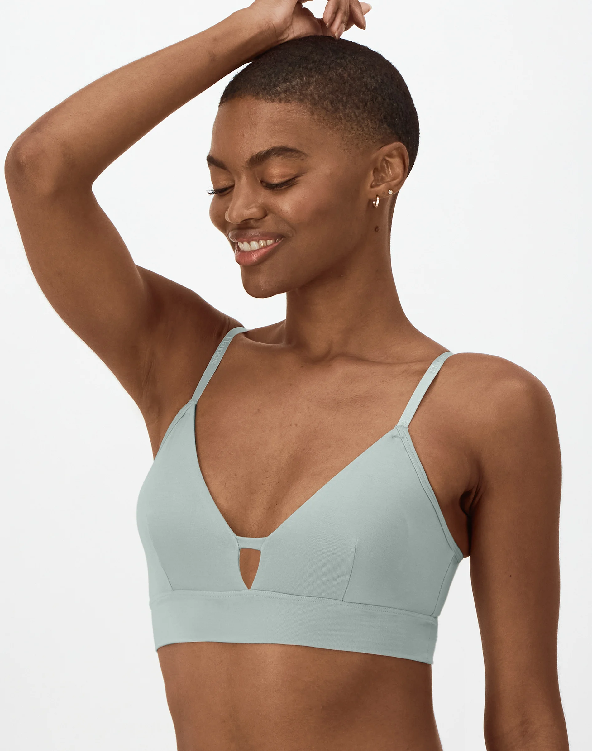 Hanes Originals Women's SuperSoft Longline Triangle Bralette #MHO110