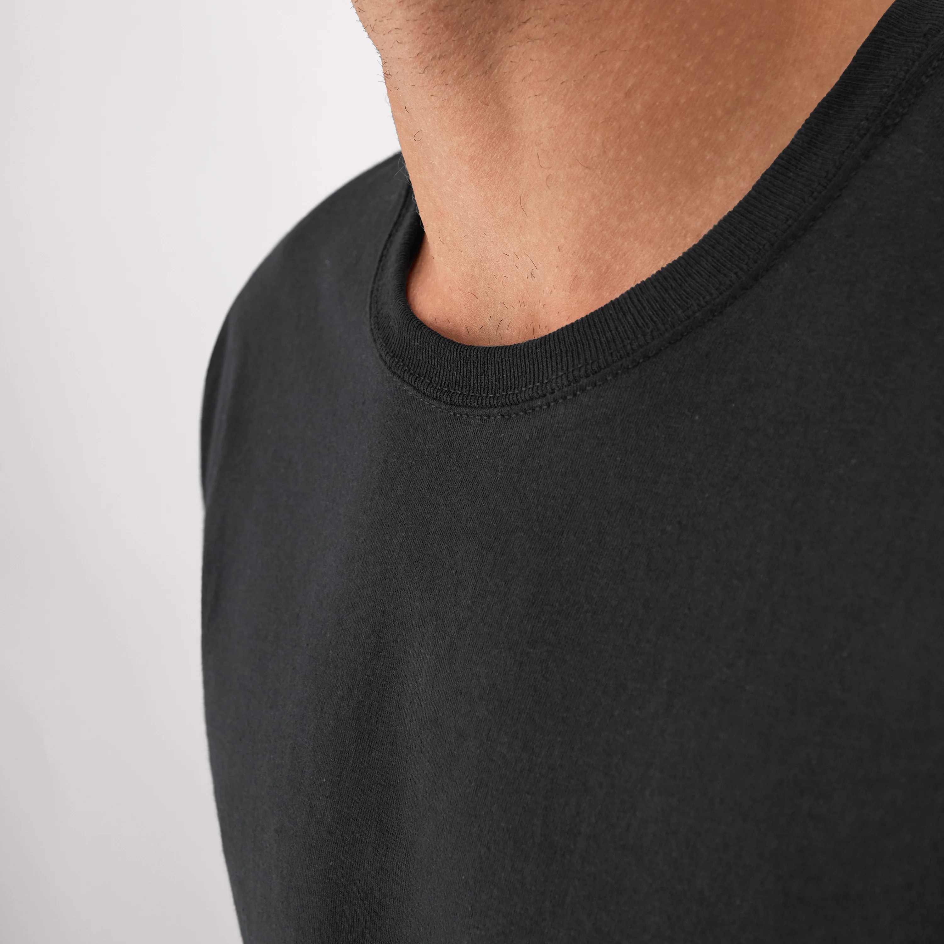 Hanes Men's T-Shirt Pack, Moisture-Wicking Stay-Tucked Undershirts, Black/Grey/Blue, 6-Pack #216BG6