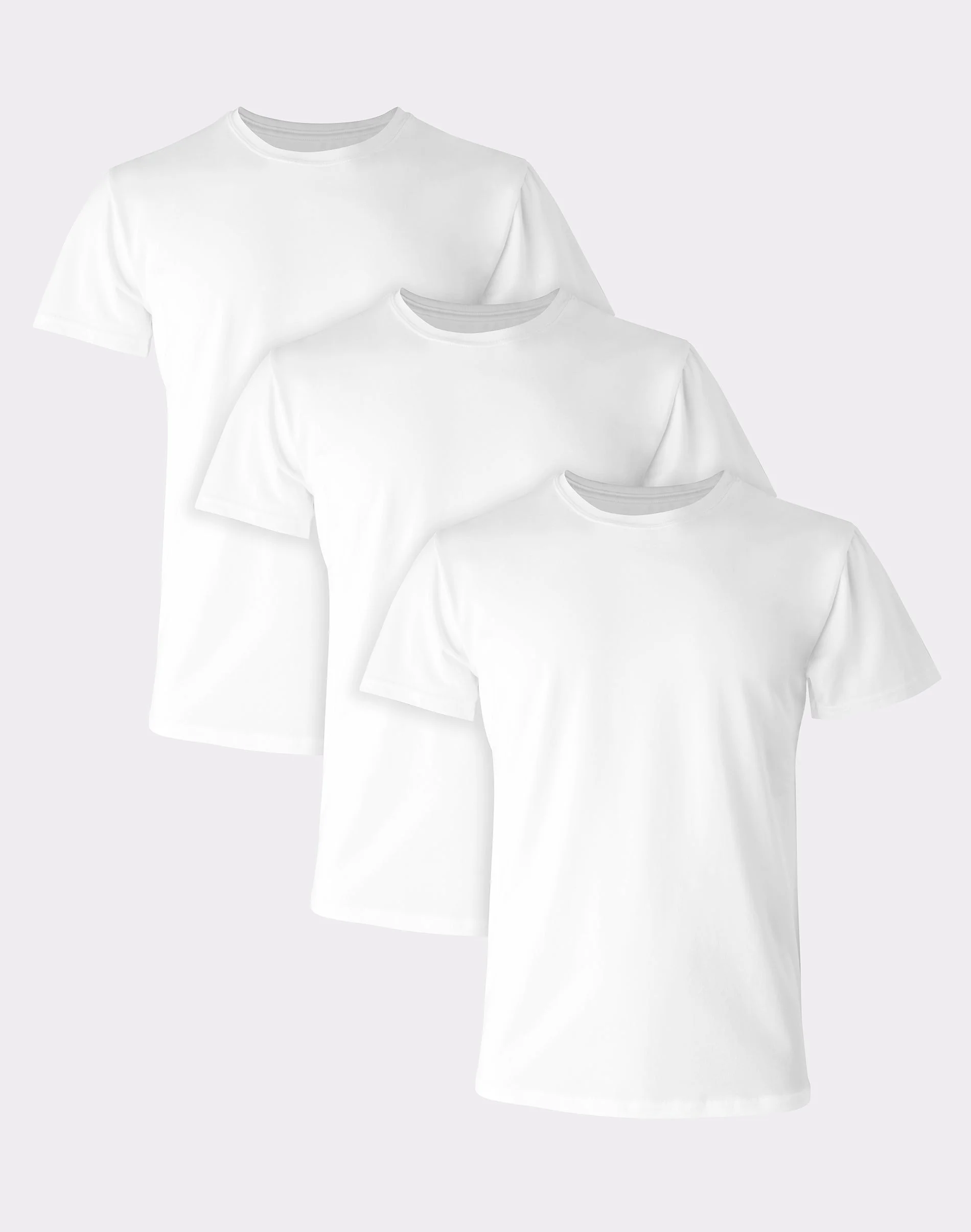 Hanes Ultimate Big Men's White T-Shirt Pack, Stretch Cotton, 3-Pack (Big & Tall Sizes) #7348B3