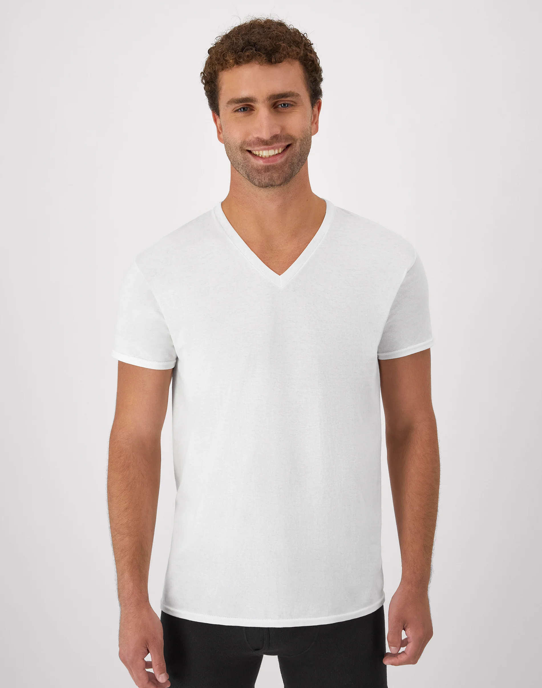 Hanes Men's Undershirt Pack, V-Neck, Moisture-Wicking Cotton with Odor Control, 6-Pack #777VP6