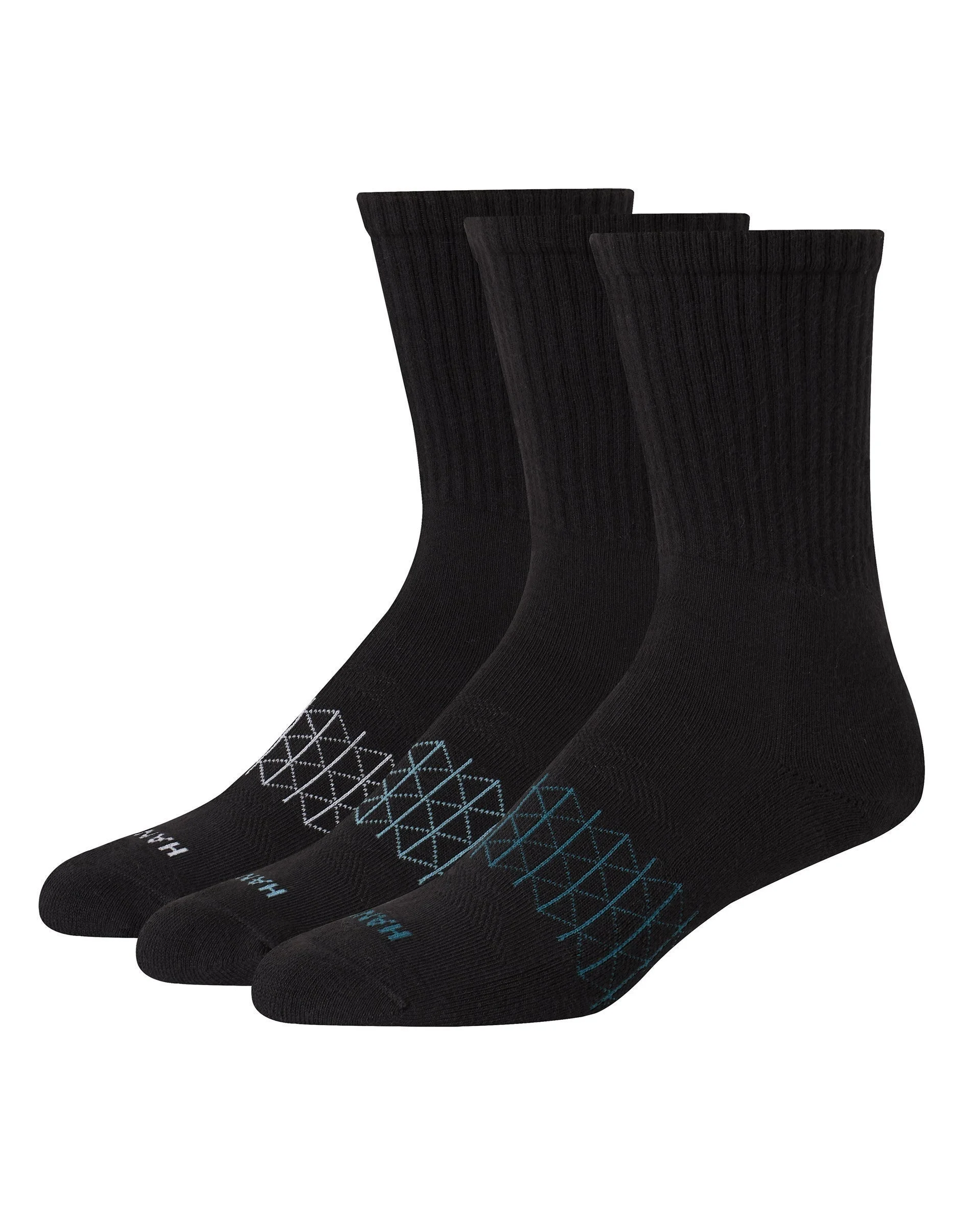Hanes Absolute Active Men’s Cushioned Crew Socks, Shoe Sizes 6-12, 3-Pairs #PMAB84
