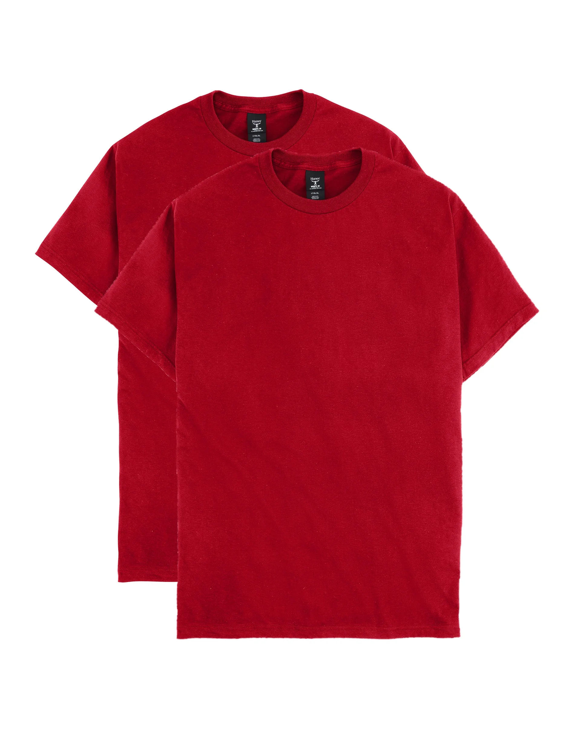 Hanes Beefy-T Men's Heavyweight Cotton T-Shirt, Value 2-Pack (Big & Tall Sizes) #O518T