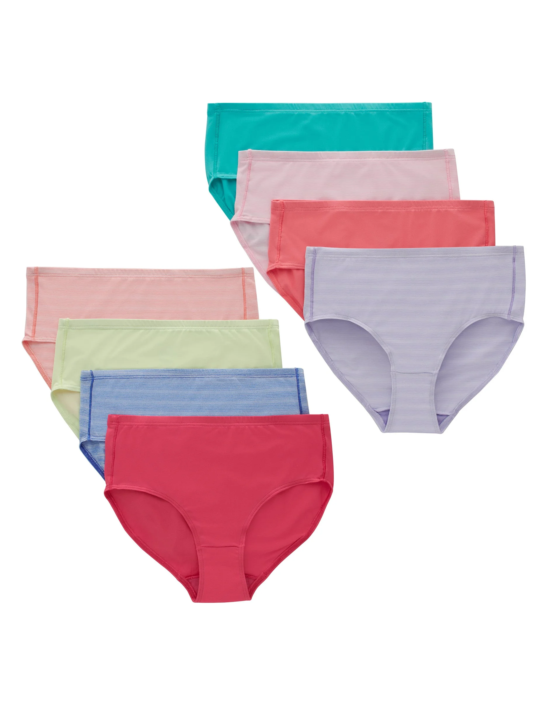 Hanes Ultimate Pure Comfort Girls' Microfiber Brief Underwear, 8-Pack #GUPSYB