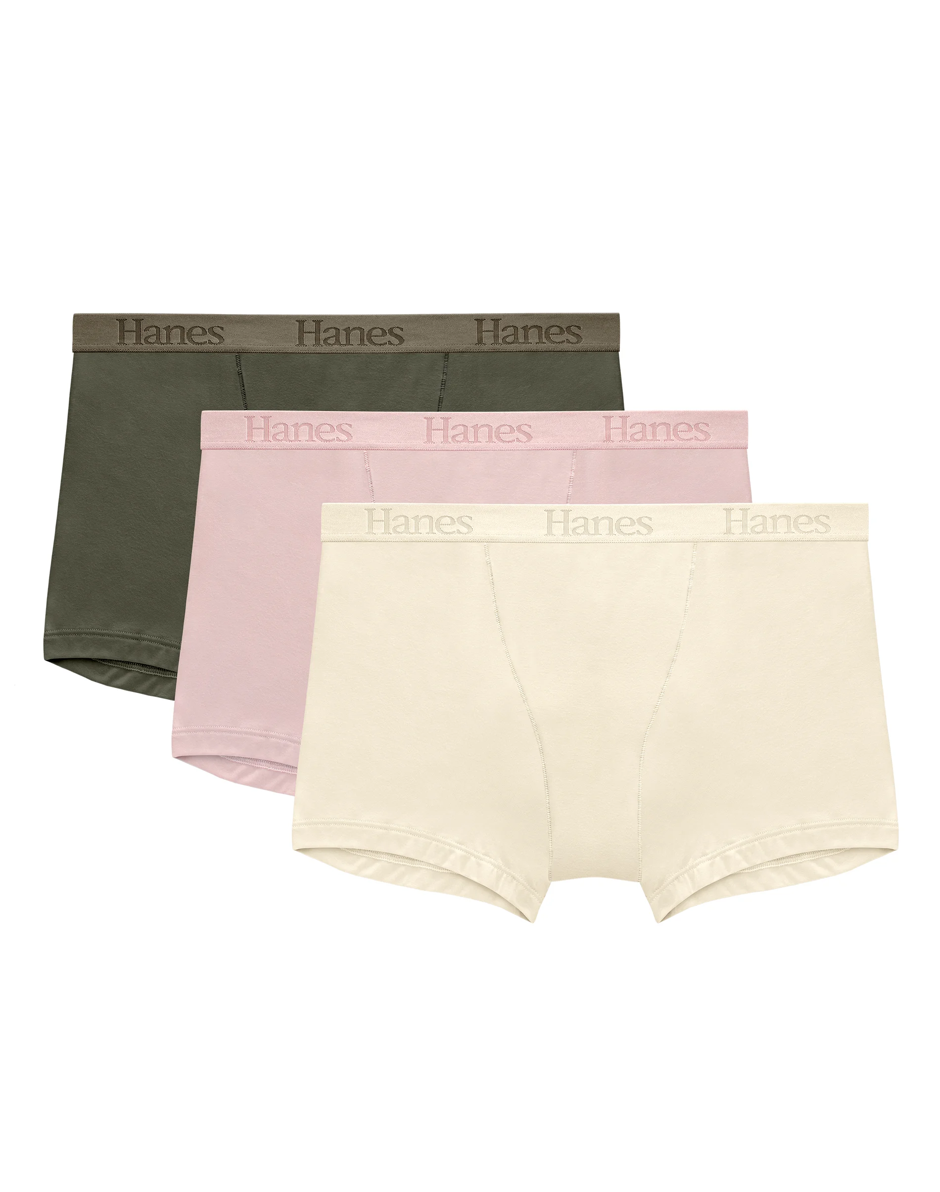 Hanes Originals Women's SuperSoft Boxer Brief Underwear, 3-Pack #OB49AS