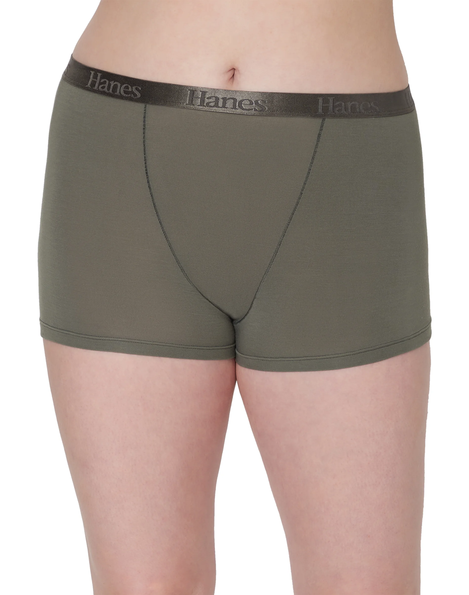 Hanes Originals Women's SuperSoft Boxer Brief Underwear, 3-Pack #OB49AS