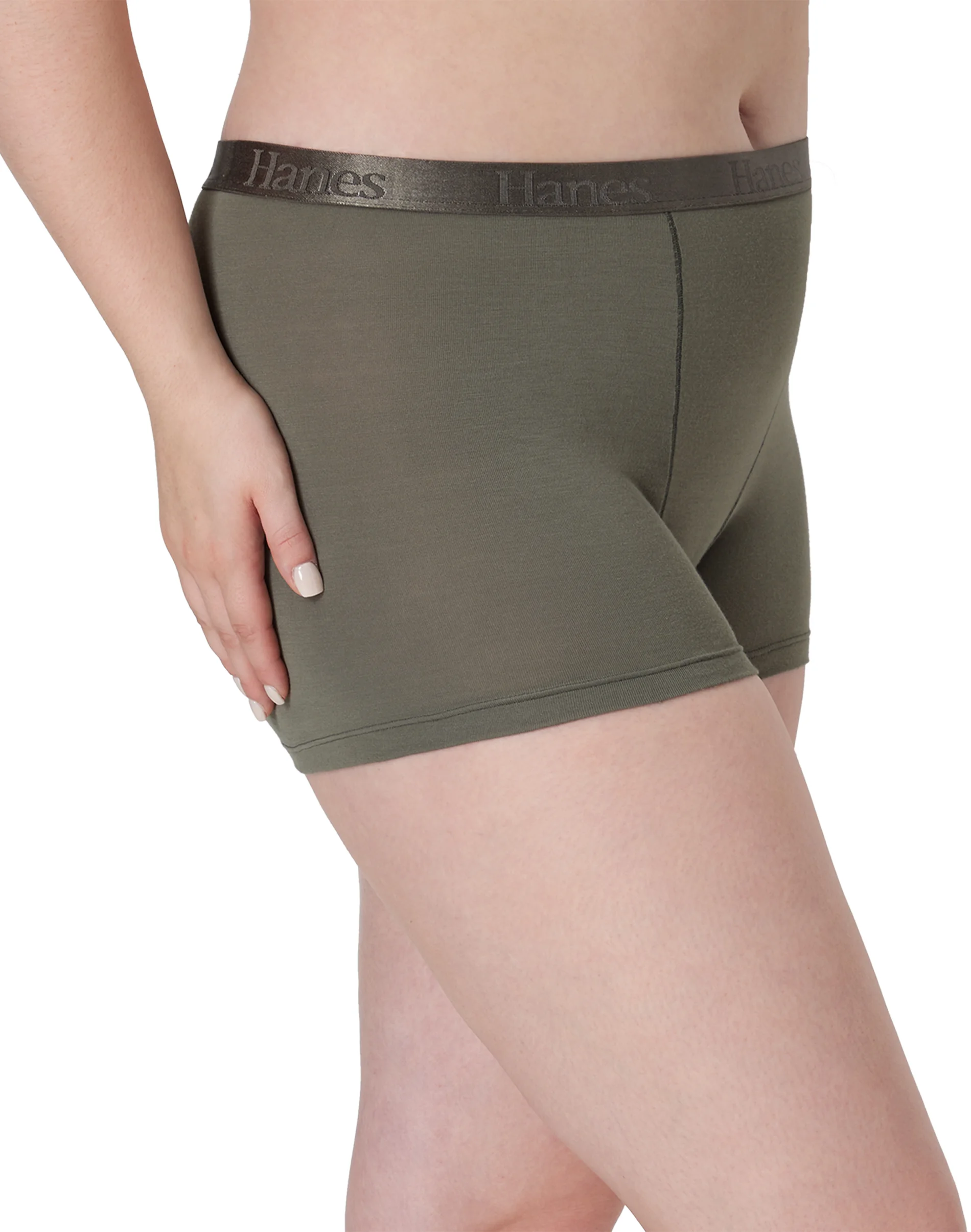 Hanes Originals Women's SuperSoft Boxer Brief Underwear, 3-Pack #OB49AS