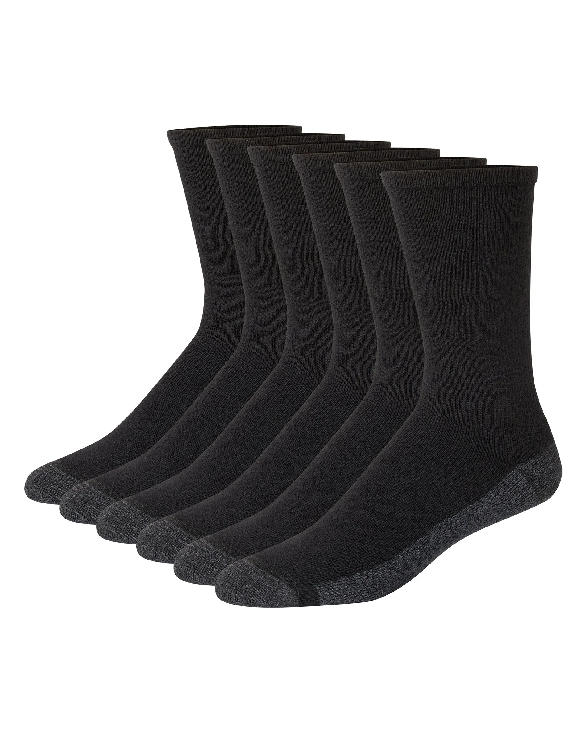 Hanes Double Tough Men's Crew Socks, Max Cushion, 6-Pairs #MC106