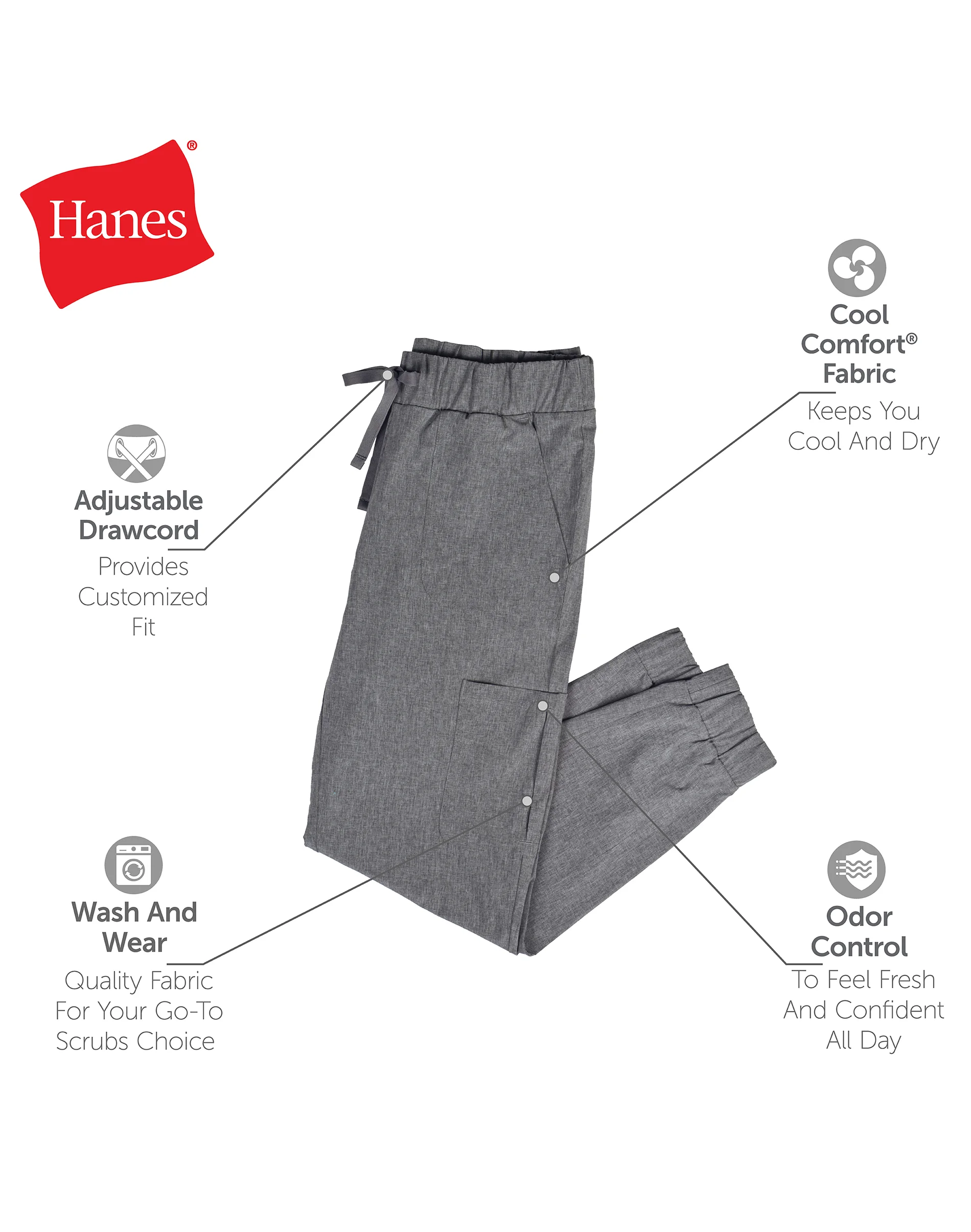 Hanes Comfort Fit Scrubs Women's Scrub Joggers #HSB101